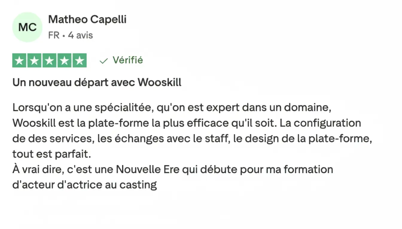Consultante racontant comment Wooskill a simplifié la gestion de son activité